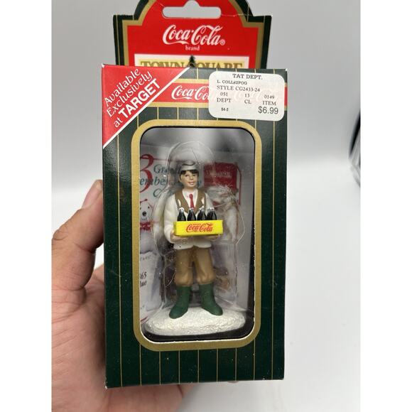 1996 Coca-Cola Town Square Collection Village Figure Pizza Delivery Man CG2418 - Picture 2 of 4